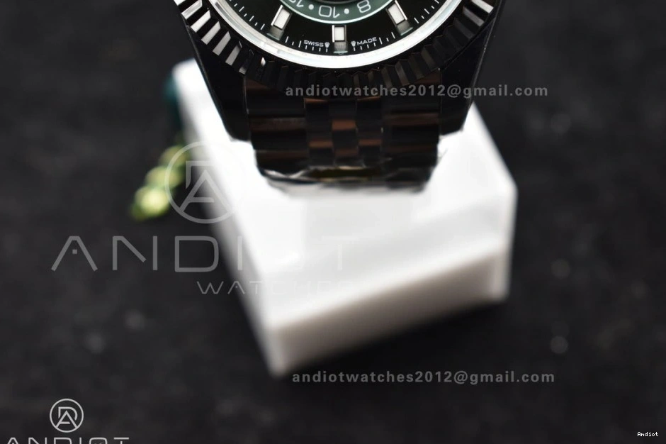 A2824 904L Jubilee SS Bracelet on Dial 326934 Best ZF 1:1 Green SS Edition Sky-Dweller 1107